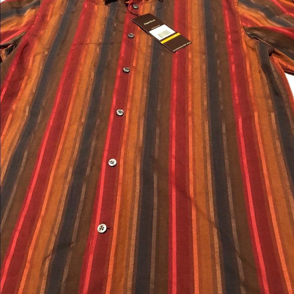 Perry Ellis button down shirt stripe multicolored - Picture 4 of 8